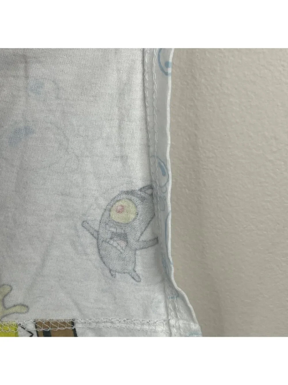 Spongebob Squarepants Flat Twin Bed Sheet Flannel Squidward Plankton 91